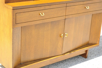 Raymond Loewy Mengel Mid Century Modern Sculpted Oak Bookcase China Cabinet