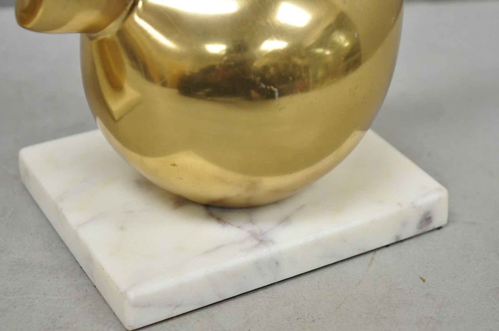 Modern Gold Marble Pheasant Quail Bird Dove Brass Modernist Sculpture - a Pair