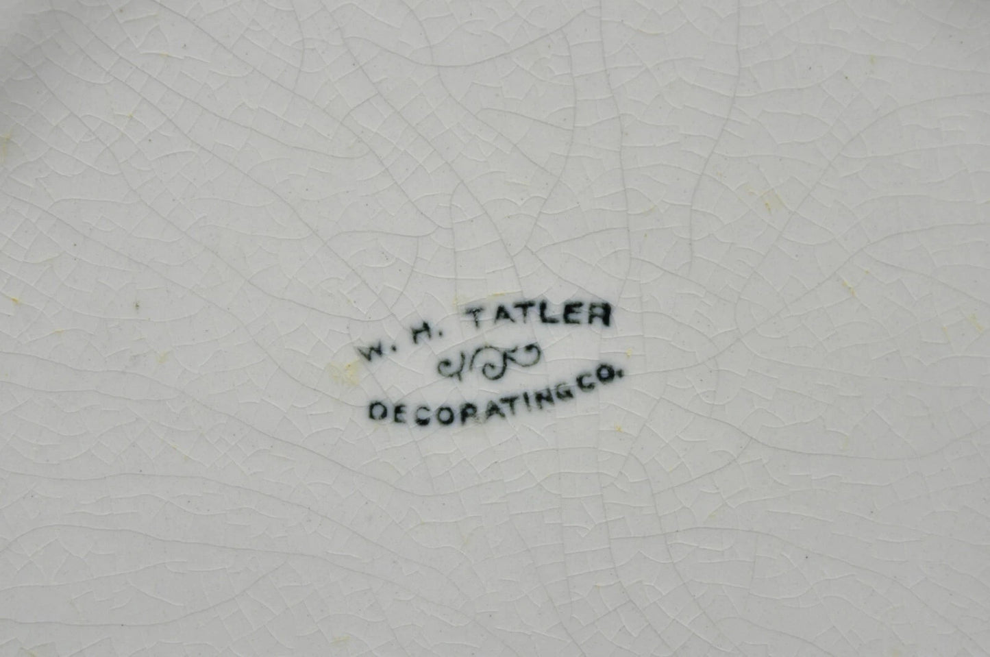 Antique WH Tatler Porcelain Pink Rose Flower Victorian Bath Wash Basin, 4 Pc Set