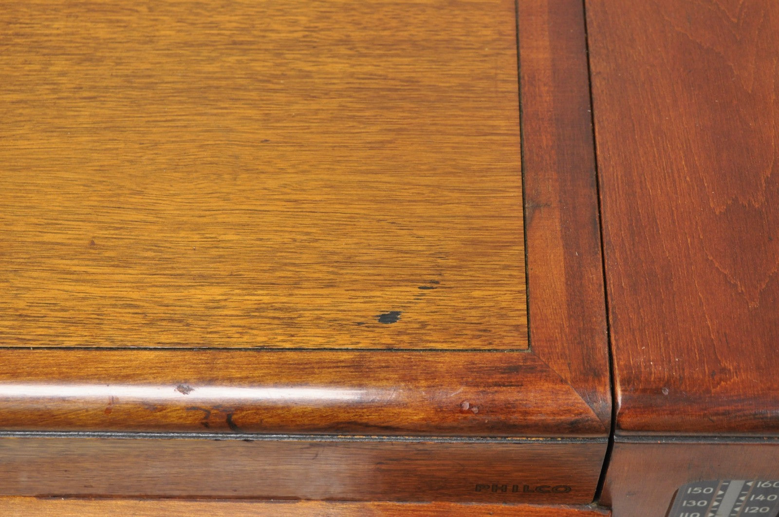 Antique Philco Tube Radio Table Record Player Mahogany Case Model 46-1203