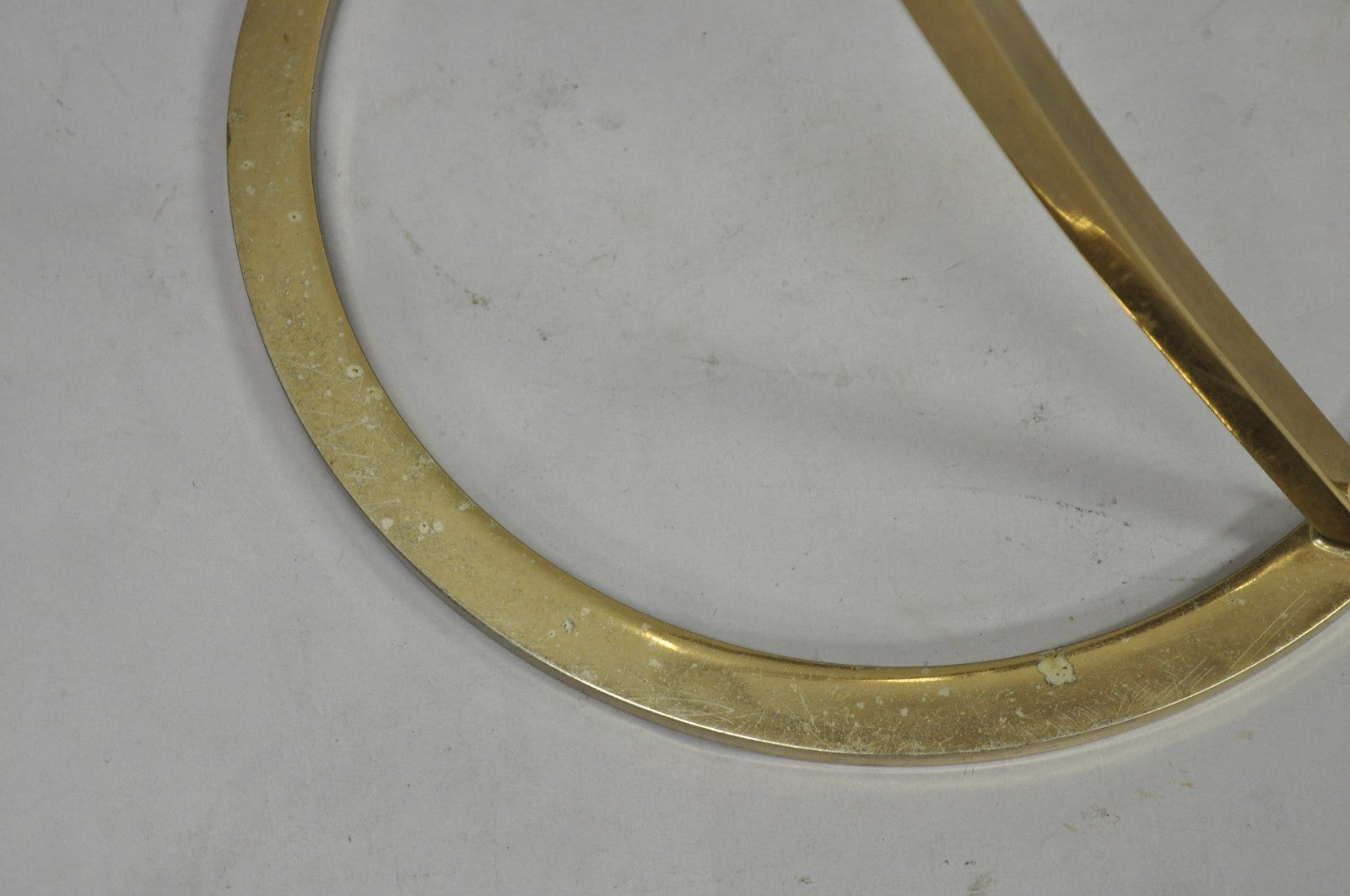 Vintage Mid Century Modern Sculptural Brass Plated Metal Floor Lamp by Clover