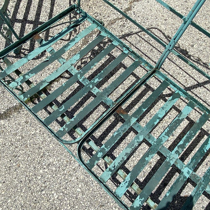 Vintage Woodard Wrought Iron Patio 3 Seat Sofa and Pair Lounge Chairs - 3 Pcs