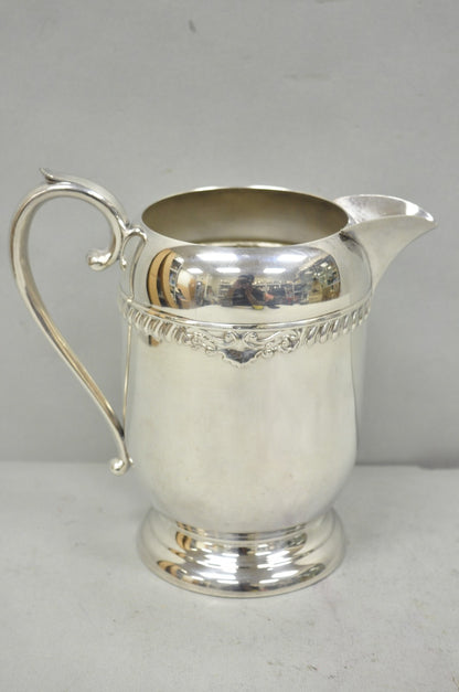 Vintage Sheridan Victorian Style Silver Plated Lemonade Beverage Water Pitcher