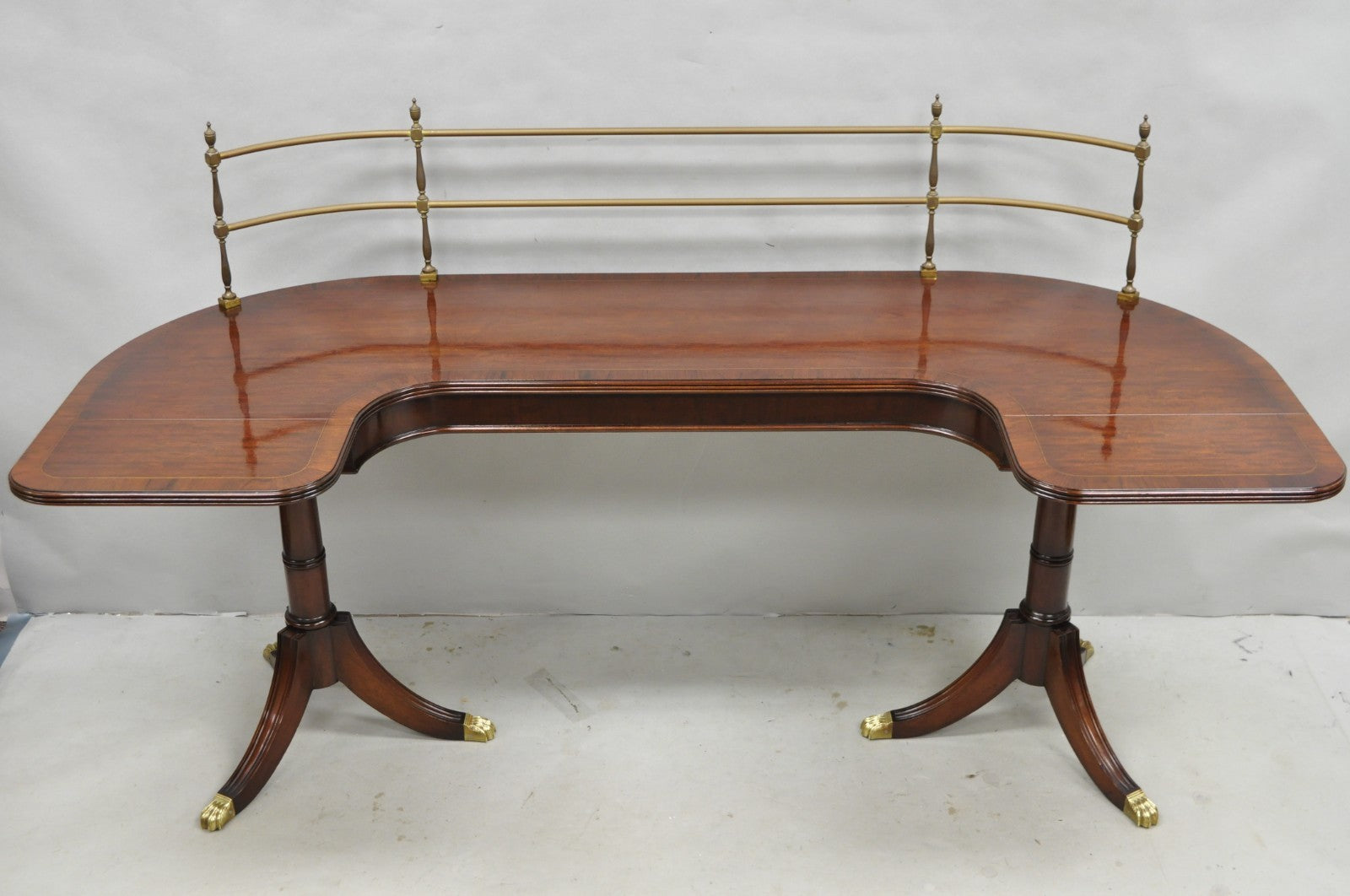 Antique Sheraton Mahogany Duncan Phyfe Dropleaf Sideboard Console Buffet Table