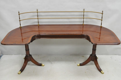 Antique Sheraton Mahogany Duncan Phyfe Dropleaf Sideboard Console Buffet Table