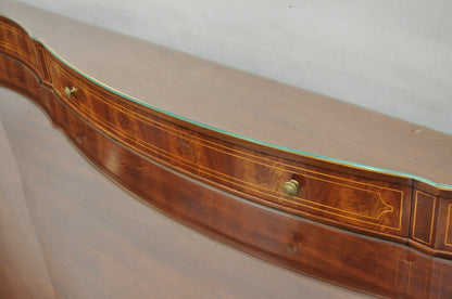 Vintage Hepplewhite Sheraton Mahogany Serpentine Buffet Sideboard attr. Baker