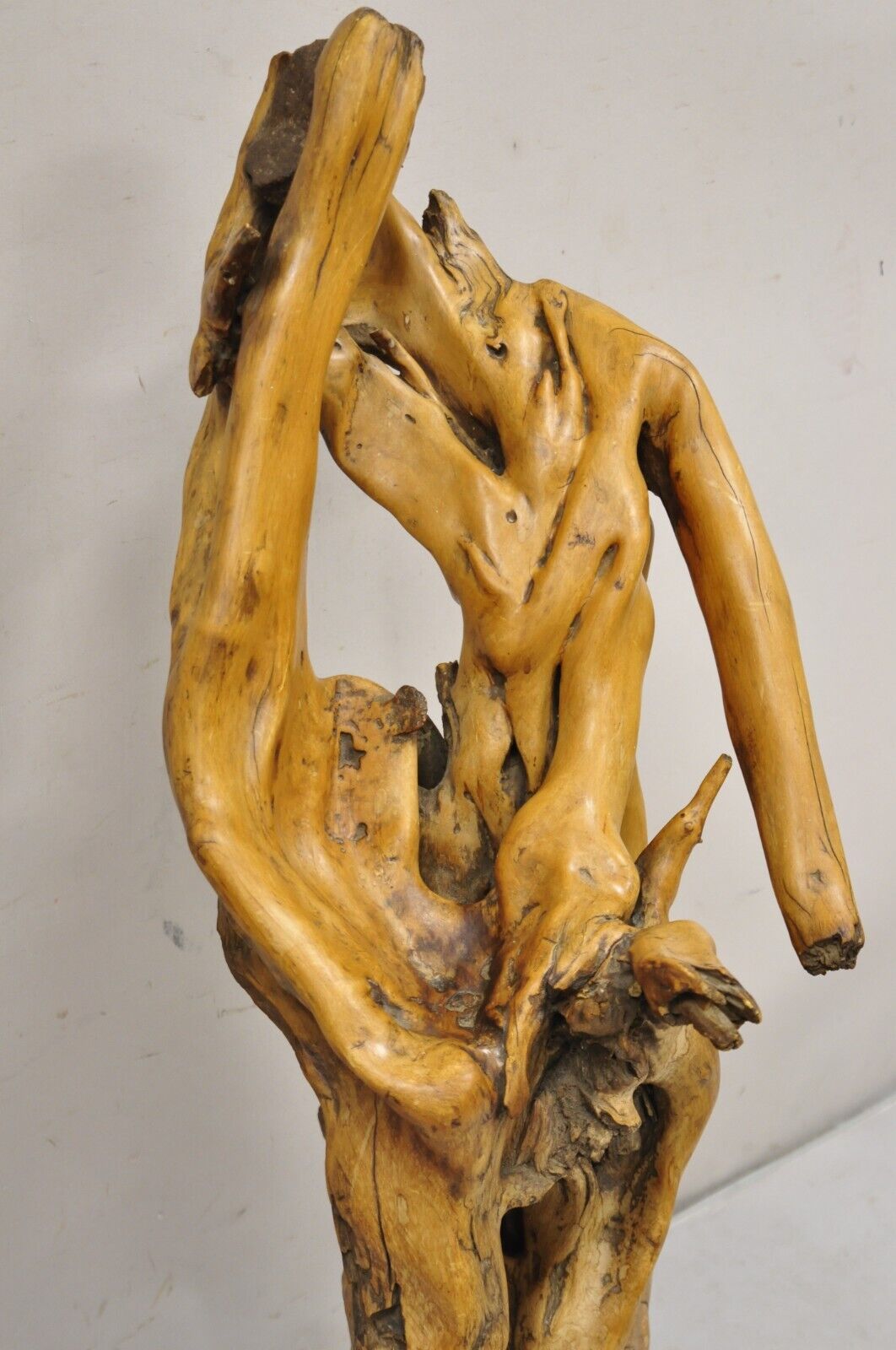 Vintage Mid Century Modern Large Teak Root Driftwood Abstract Statue Sculpture
