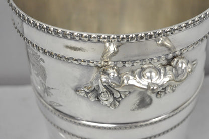 Victorian Henry Hicks Silver Plated S Monogram Champagne Chiller Wine Ice Bucket