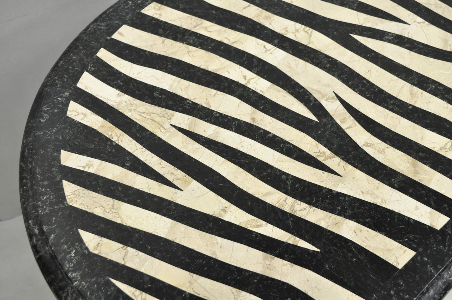 Seven Seas by Hooker Furniture Zebra Tessellated Stone Kidney Shaped Table Desk
