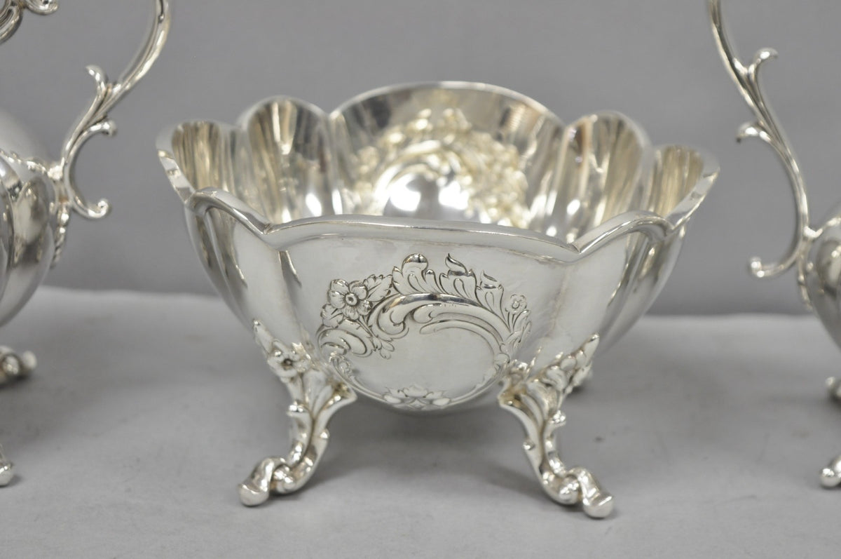 Vintage Reed & Barton Winthrop Shield 1795 E Silver Plated Tea Set - 6 Pc Set