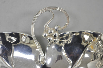 Vintage WMF Germany Large Silver Plated Maple Leaf 12" Trinket Candy Dish Bowl