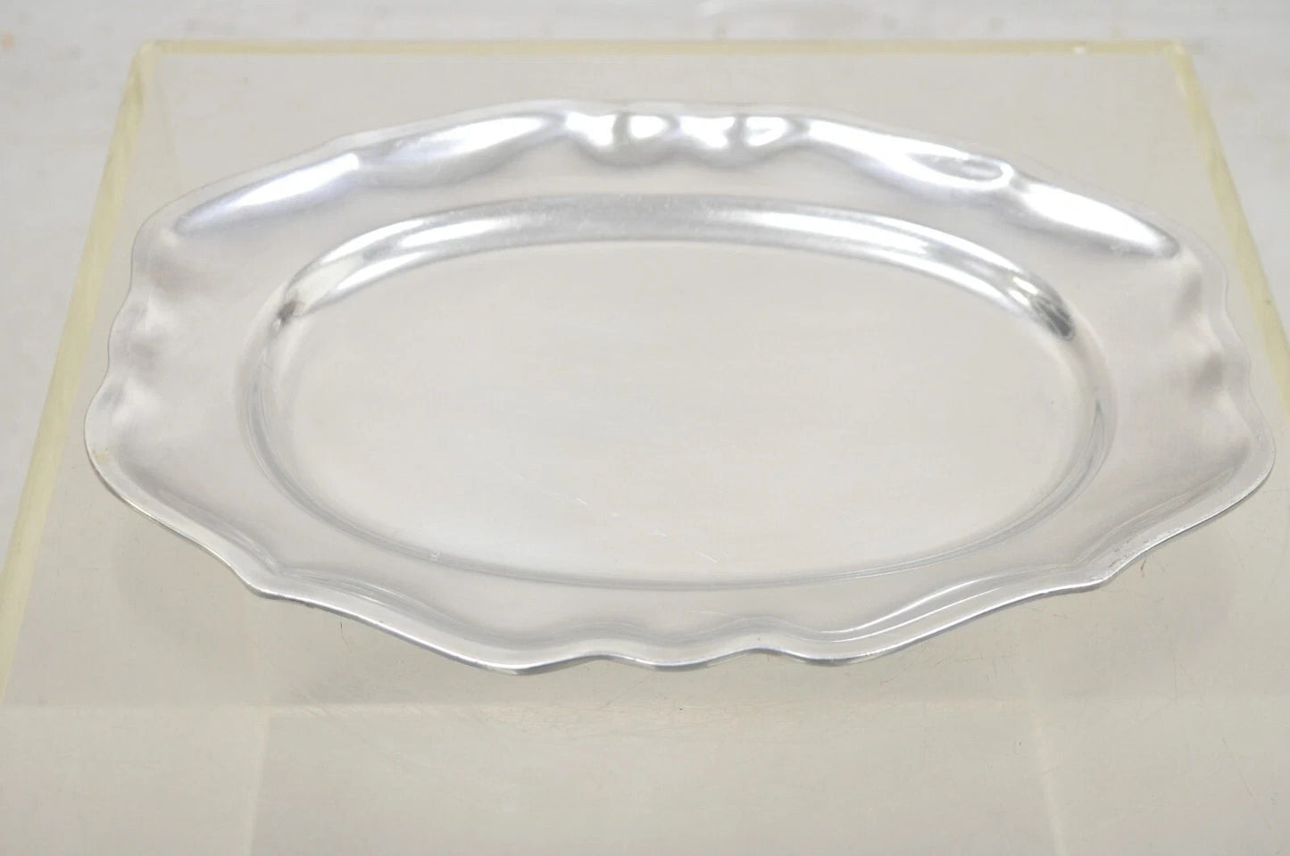 Vintage Wilton Mount Joy, PA Silver Plated Cast Aluminum 14" Dish Platter Tray