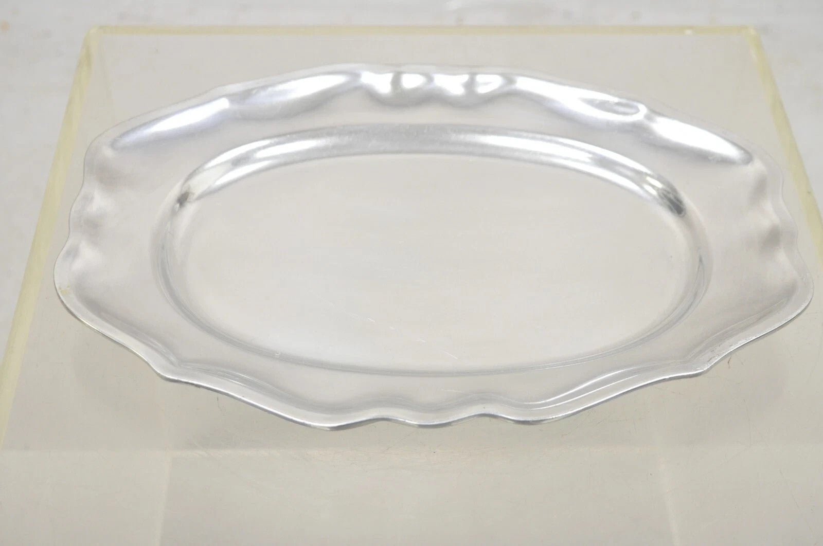 Vintage Wilton Mount Joy, PA Silver Plated Cast Aluminum 14" Dish Platter Tray