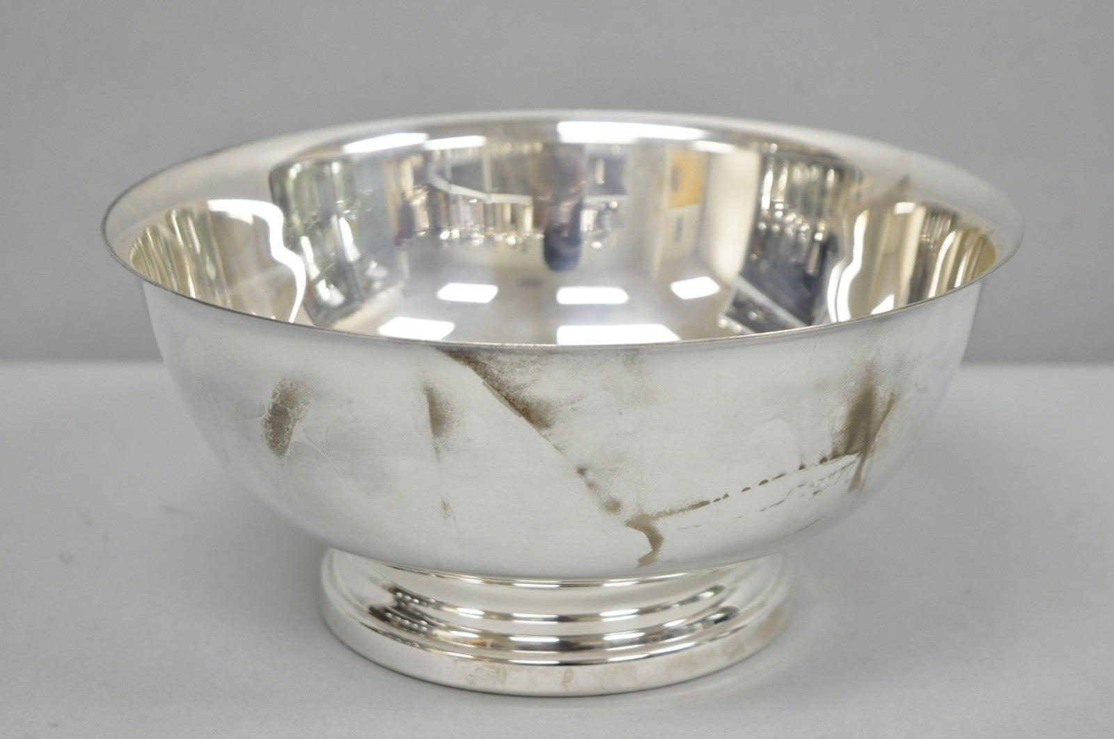 Vintage Gorham YC 781 Silver Plated 9" Round Modern Serving Bowl