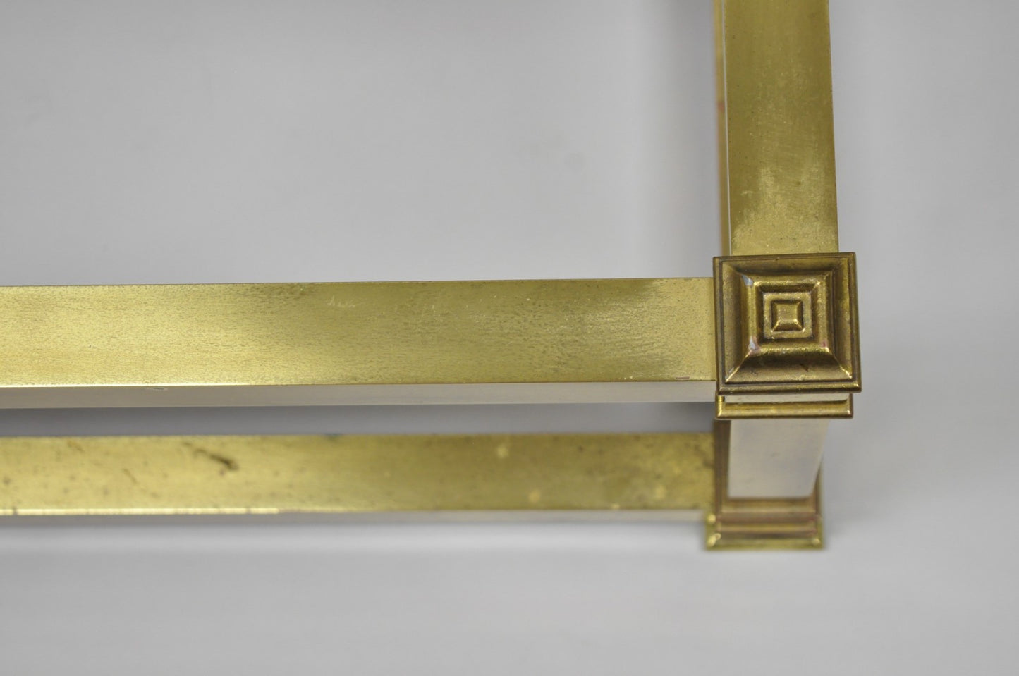 Vintage Mastercraft Hollywood Regency Square Brass Coffee Table Base Only