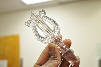 Vintage French Baccarat Style Bronze Swan & Cut Crystal Glass Liquor Decanter