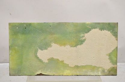 "Tashlich" by Samuel M Segal Judaism Vintage Brutalist Green Plaster Sculpture
