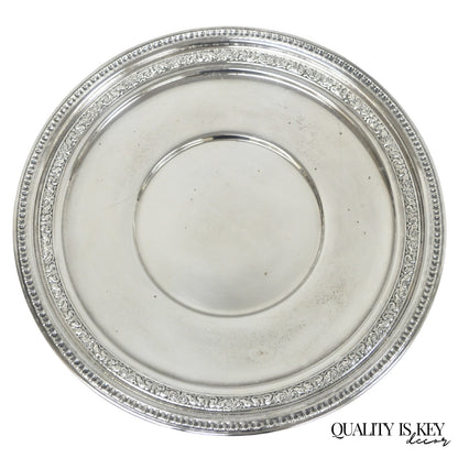 Vintage Reed & Barton 1241 Round Victorian Silver Plated Serving Platter Tray