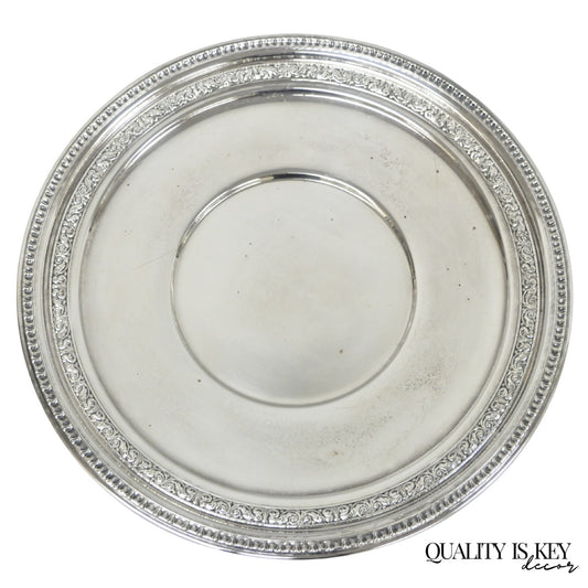 Vintage Reed & Barton 1241 Round Victorian Silver Plated Serving Platter Tray