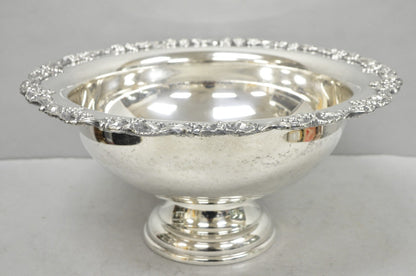 Vintage Sheridan Victorian Silver Plated Punch Bowl Set w/ 12 Cups and Tray