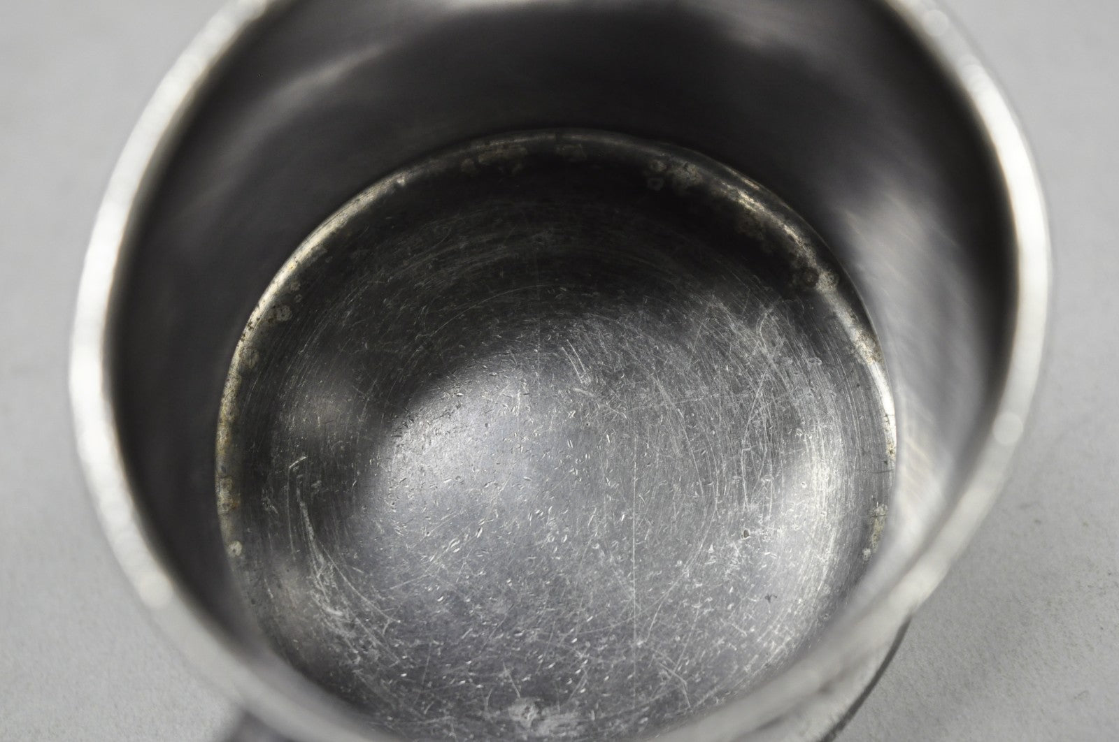 Antique Forbes Silver Co Art Nouveau Floral Monogramed Silver Plated Shaving Mug