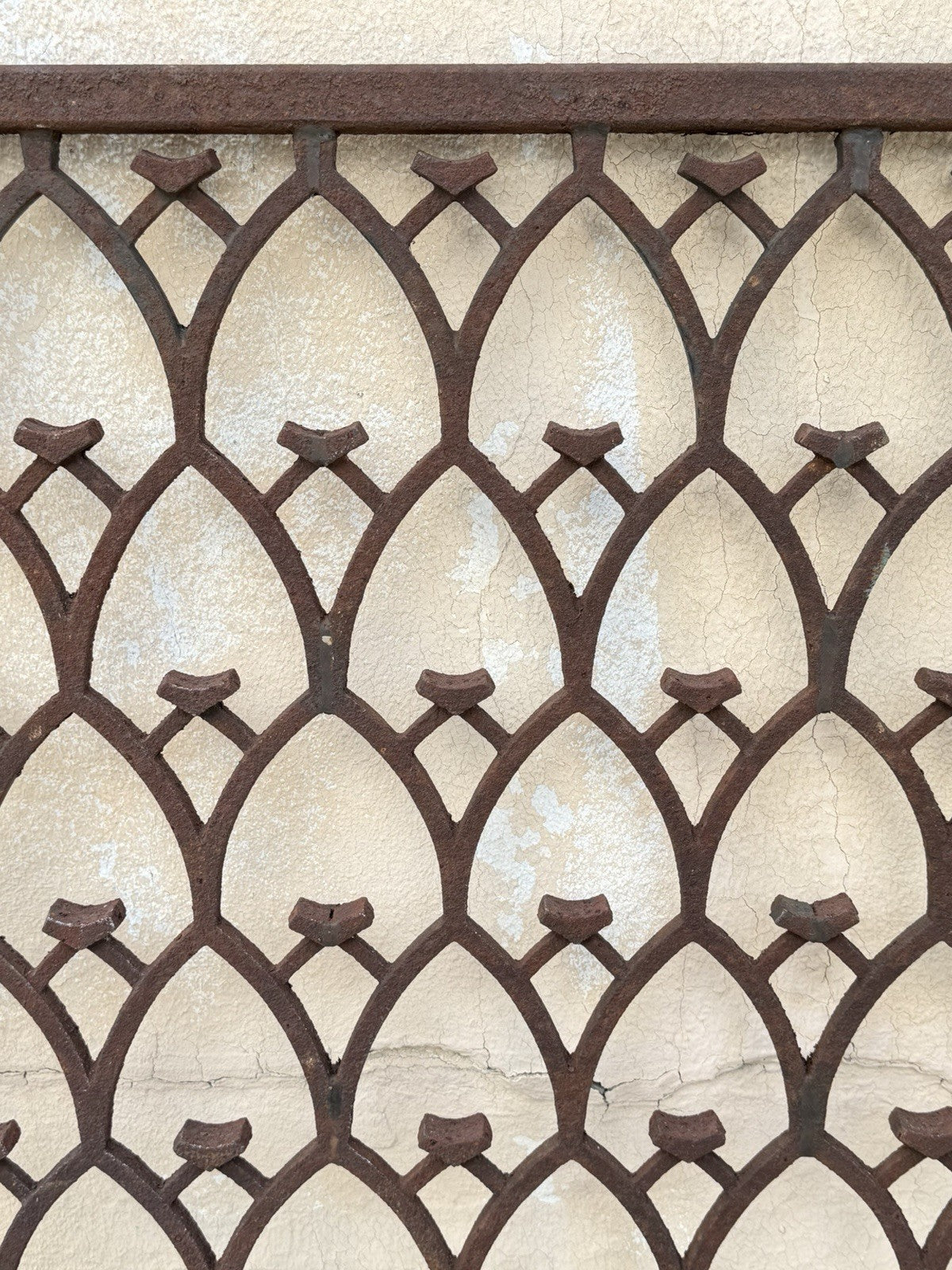 Antique French Art Nouveau Wrought Iron "Repeating Arch" 55x48 Garden Entry Gate