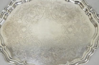 Antique Reed & Barton Winthrop Silver Plated Victorian Bar Serving Platter Tray