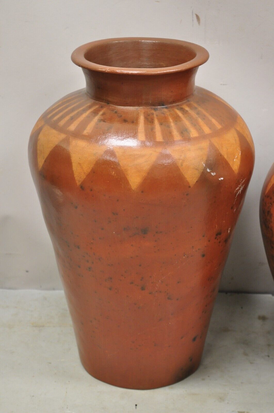 Lombok Crafts Indonesian Terracotta Clay Pottery Graduating Pot Jugs- Set of 3