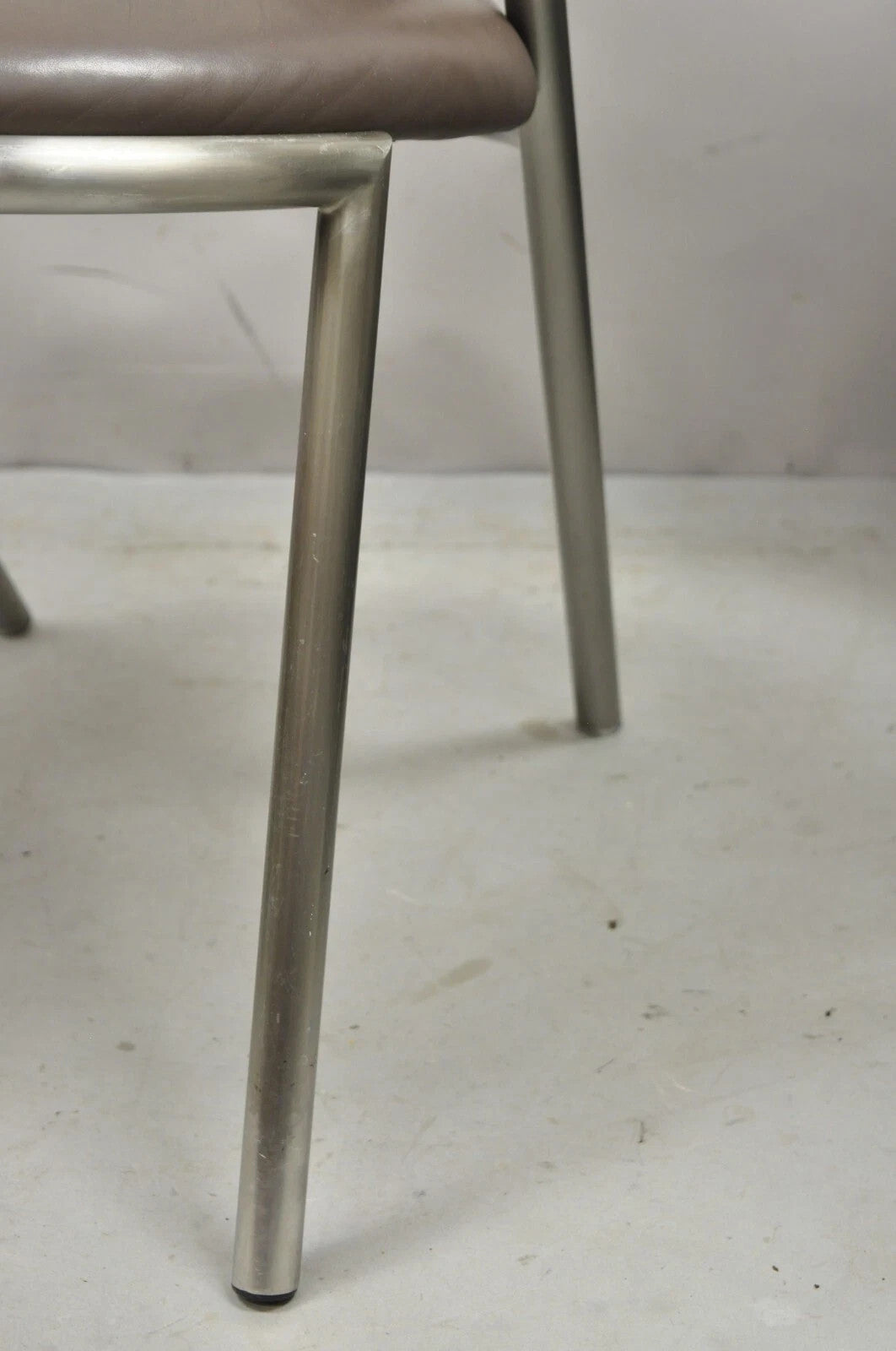 Vintage Brueton Mid Century Modern Tubular Steel Cat Eye Lounge Chairs - a Pair