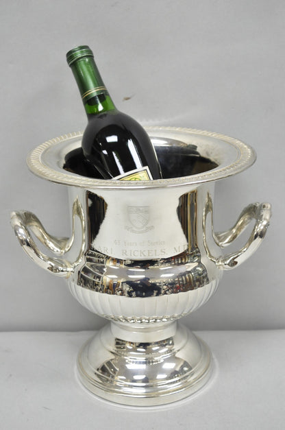 Vintage Silver Plated Trophy Cup Urn Champagne Chiller Ice Bucket Engraved