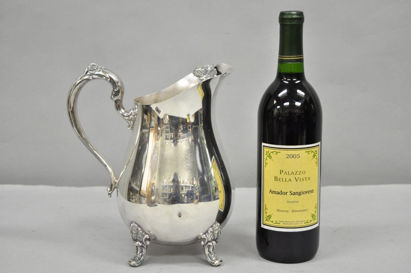 Vintage International Silver Co Silver Plated Victorian Bulbous Water Pitcher