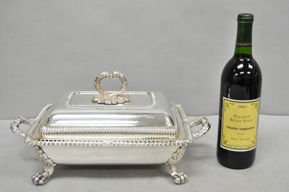 Antique English Regency Georgian Silver Plated Covered Chafing Serving Dish