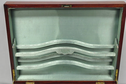 Antique S Kind & Sons Edwardian Mahogany Fitted Silverware Flatware Case Chest