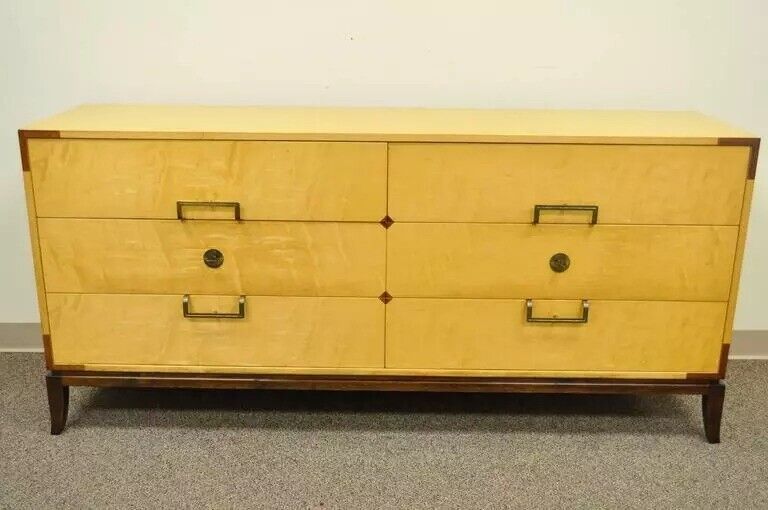Tommi Parzinger for Parzinger Originals Maple & Mahogany Dresser Chest Credenza
