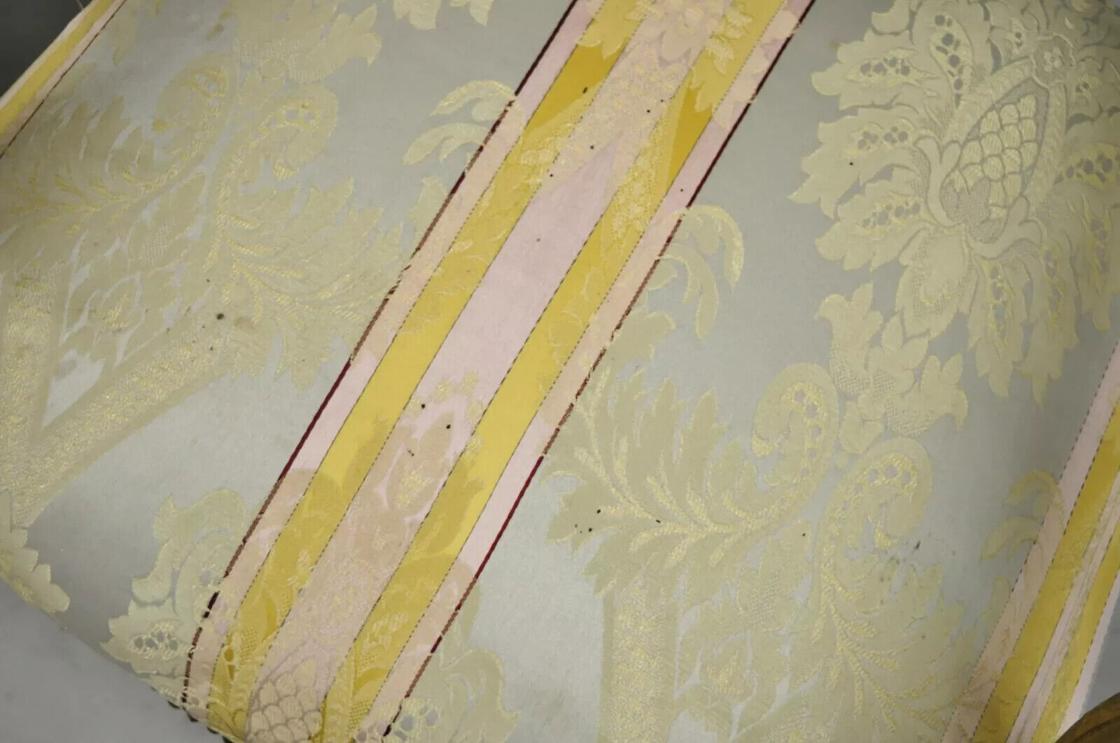 Vintage French Louis XVI Gold Giltwood Upholstered Lounge Chairs (B) - a Pair