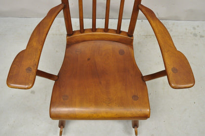 Vintage Sikes Co Maple Wood American Colonial Style Rocker Rocking Chair (A)