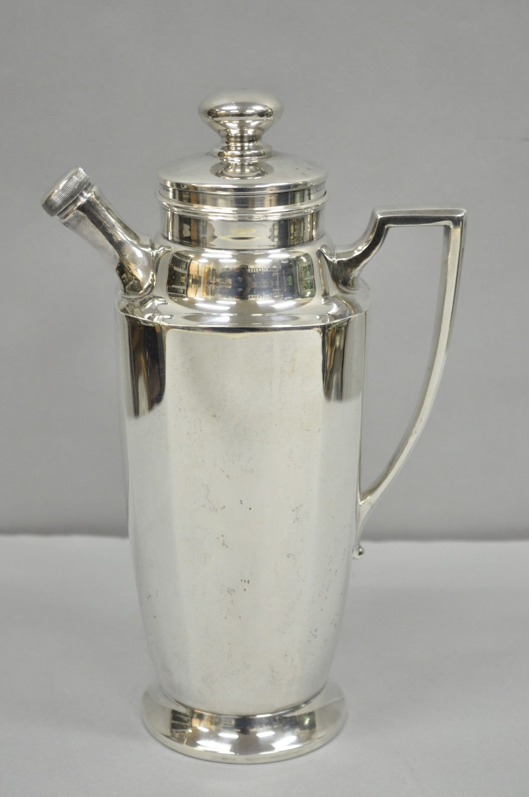 Vintage Bailey Banks & Biddle Art Deco Silver Plated Martini Cocktail Shaker