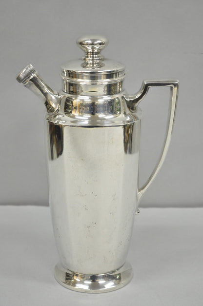 Vintage Bailey Banks & Biddle Art Deco Silver Plated Martini Cocktail Shaker