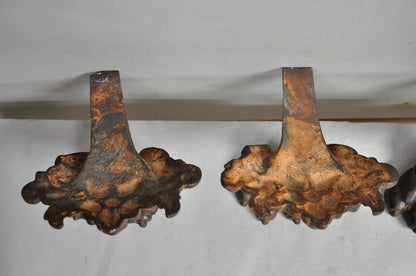 Victorian Style Cast Iron Bathtub Lion Claw Foot Paw Feet Floral Design 4 Pc Set