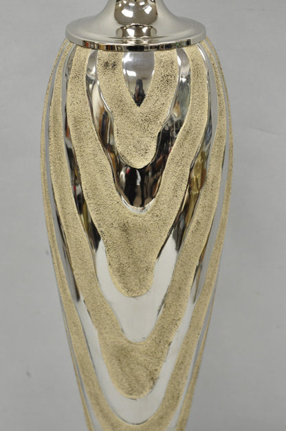 Contemporary Modern Silver & Gold Ceramic "Allegheny" Table Lamp by Uttermost