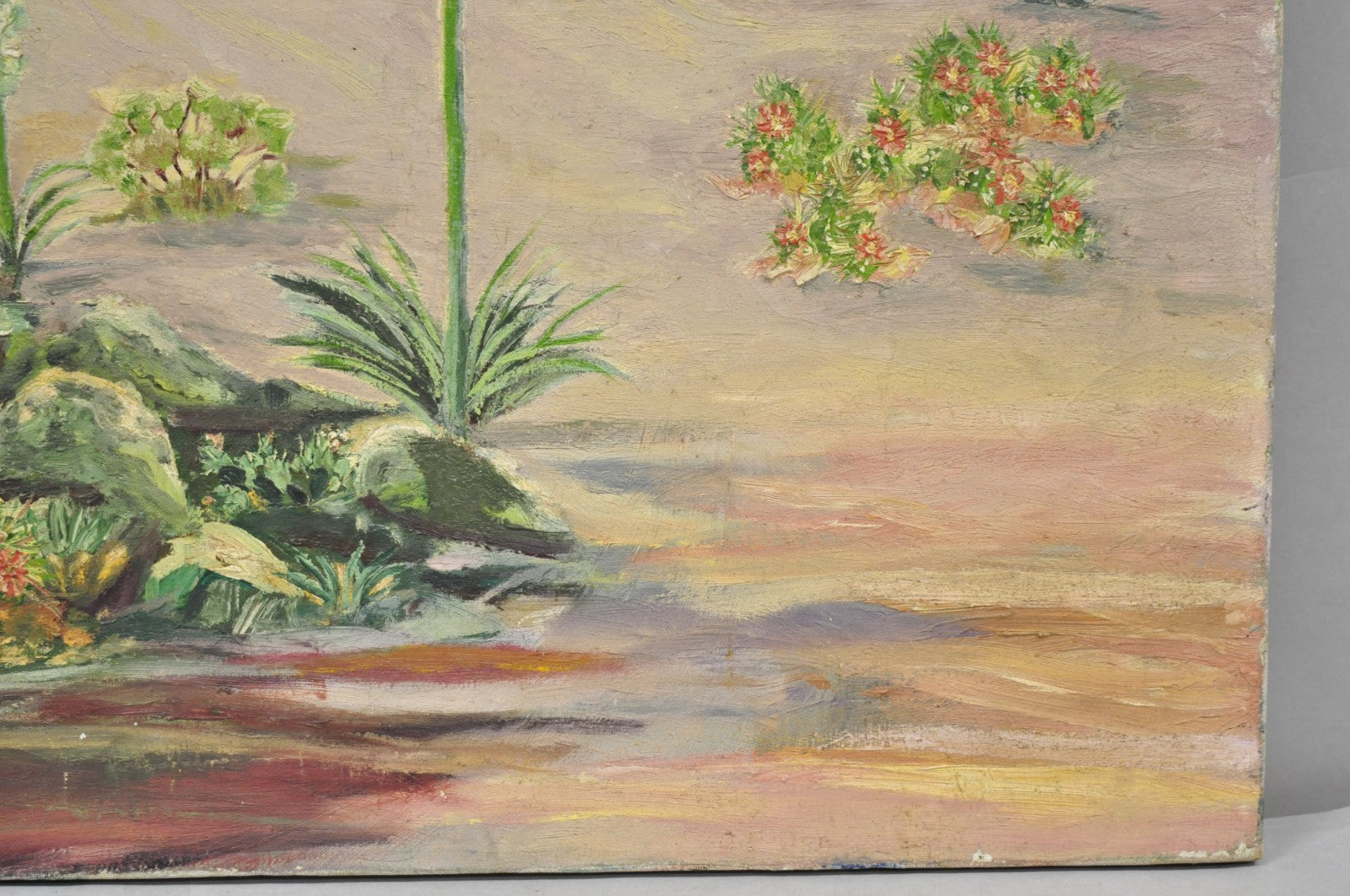 Vintage 1960's Oil on Canvas Southwestern Landscape Painting, Signed Souder