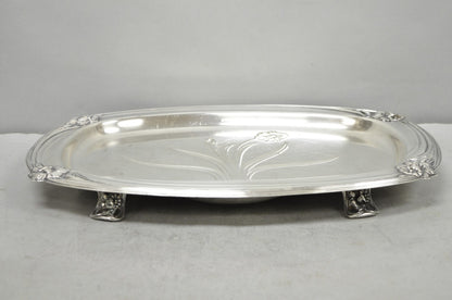 Vintage 1847 Rogers Bros Daffodil 9910 Silver Plated Meat Serving Platter Tray