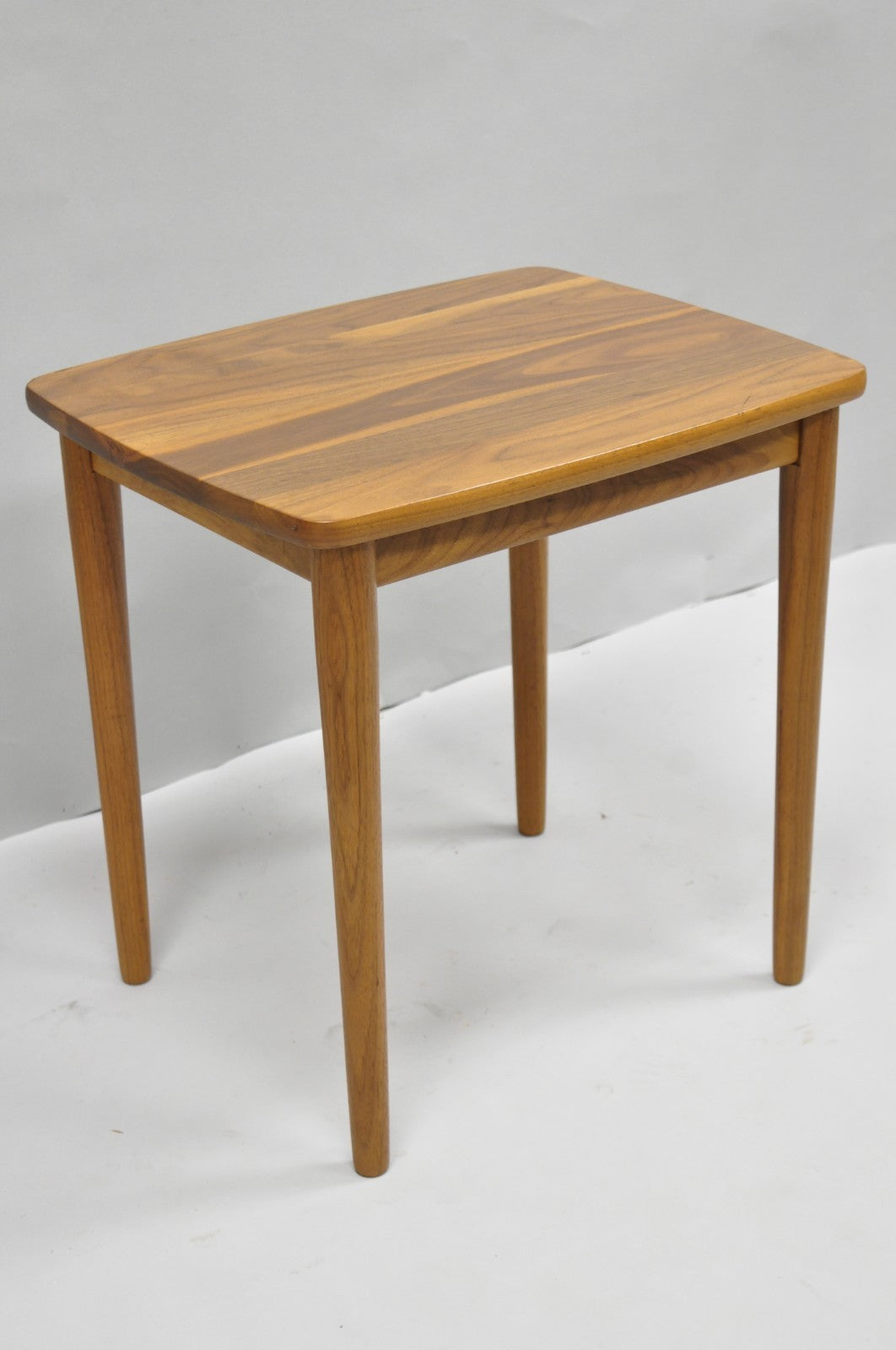 Contemporary Mid Century Danish Modern Style Small Teak Drinks Side Table