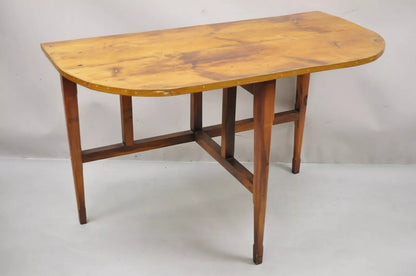 Antique French Country Farmhouse Extension Pine Wood Large Banquet Dining Table