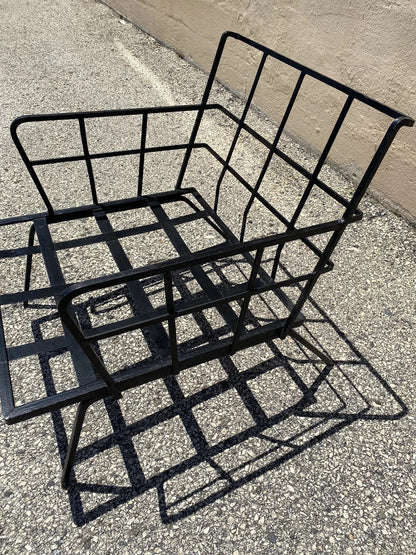 Vintage Mid Century Modern Wrought Iron Arthur Umanoff Style Lounge Chair