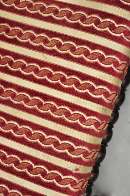 Antique Small Jacobean Style Turn Carved Walnut Accent Side Chairs - a Pair