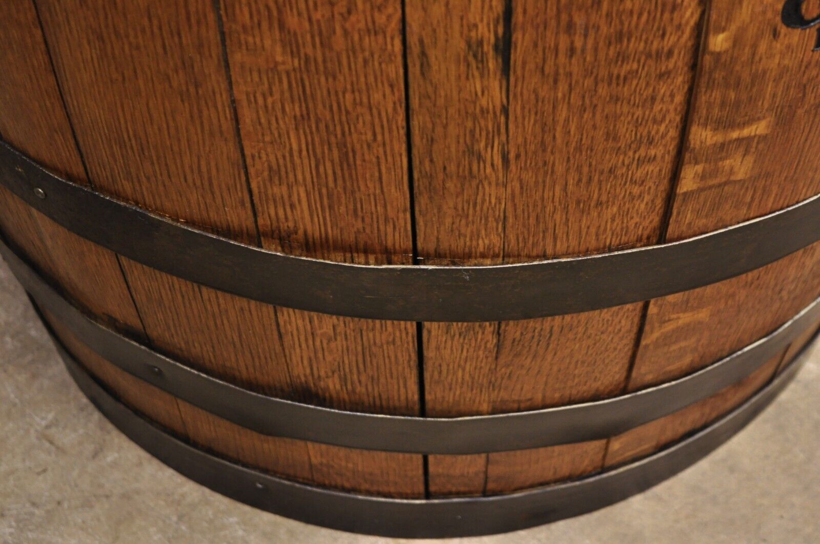 Jack Daniels Whiskey Barrel Engraved Oak Wood Metal Bands