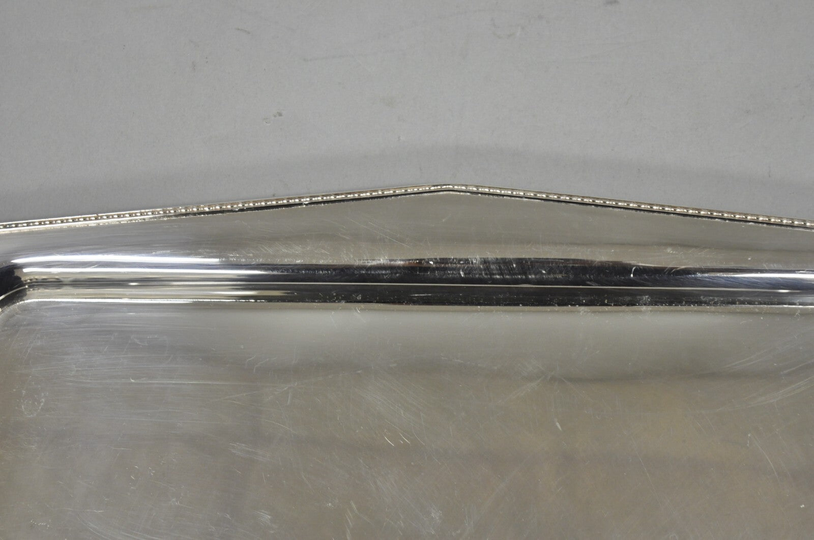 Vintage Sheffield Adam Period Repro Silver Plated Trinket Dish Bar Tray Platter