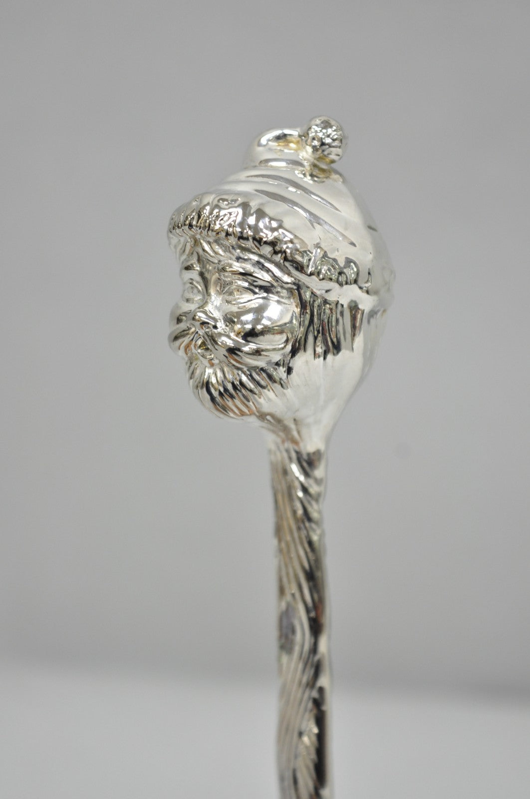 Vintage 9" Santa Claus Christmas Silver Plated Candle Snuffer by Head