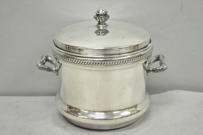 Vintage FB Rogers English Regency Silver Plated Coat of Arms Covered Ice Bucket